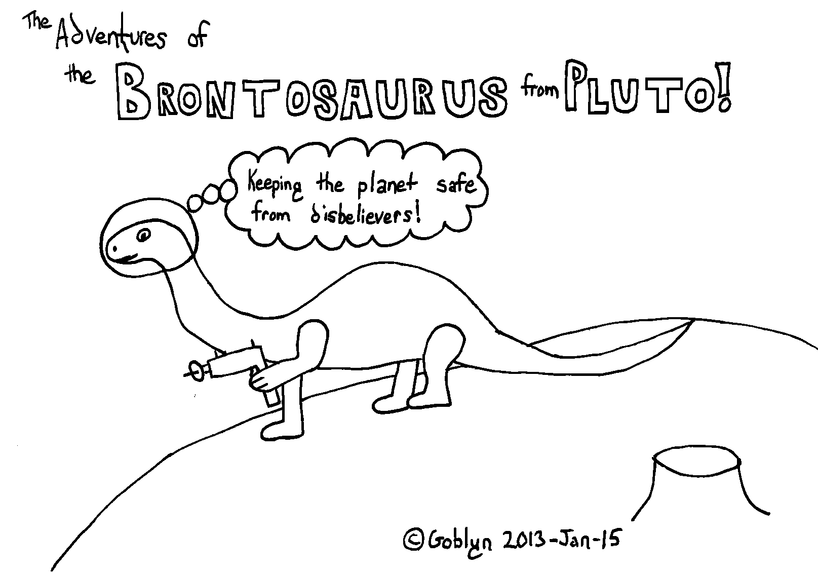 The Adventures of the Brontosaurus from Pluto!