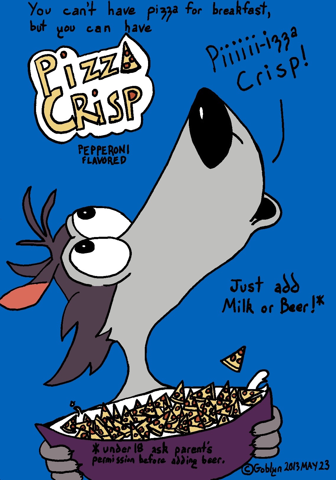 Goblyn's Comics, Pizza Crisp Cereal