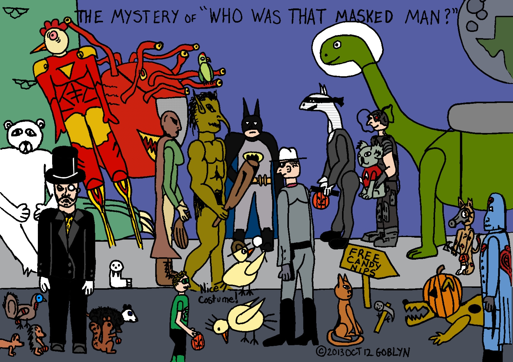 The Chicken Hounds in The Mystery of "Who was that Masked Man?"