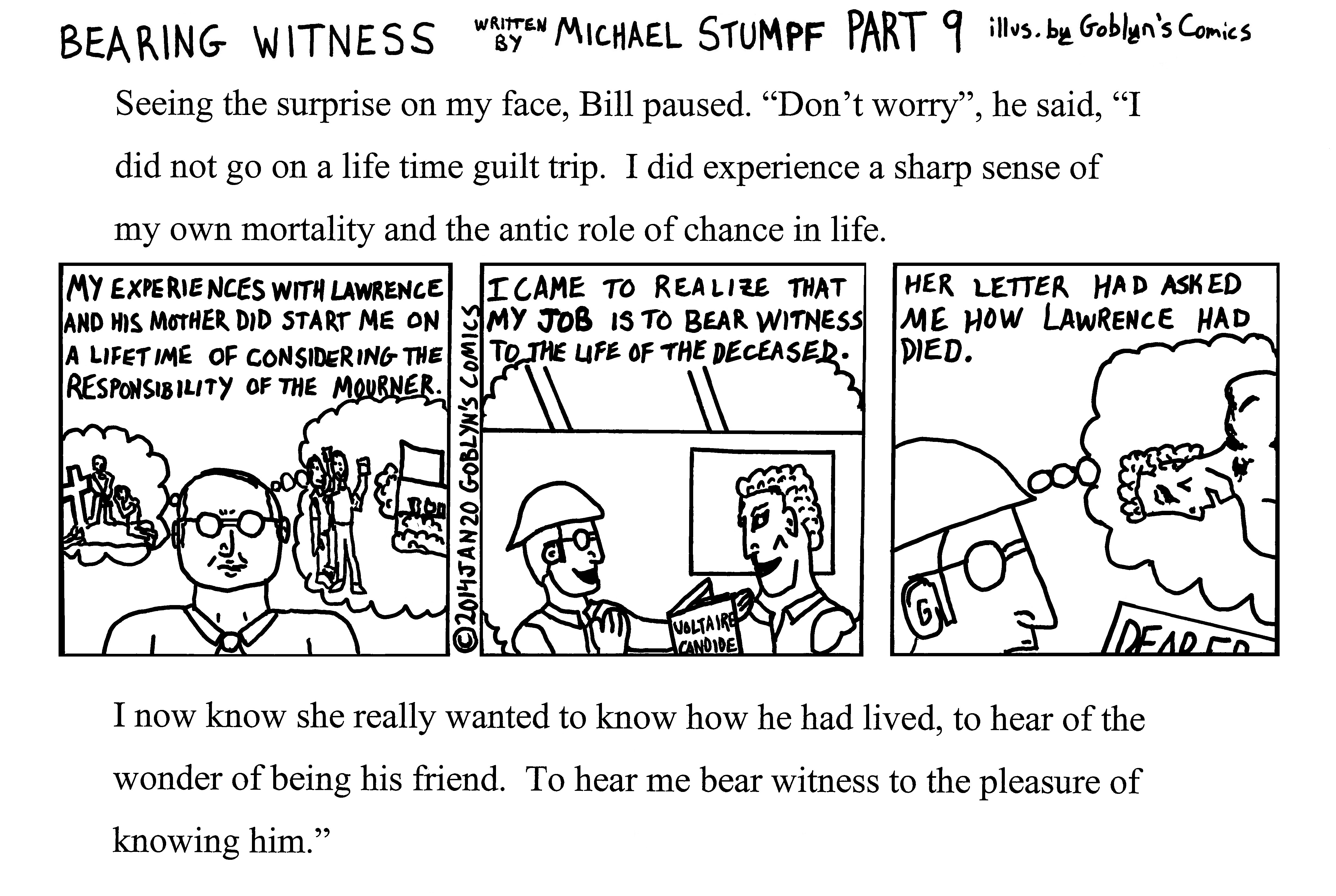 Bearing Witness Part 9 Written by Michael Stumpf, Illustrated by Goblyn's Comics