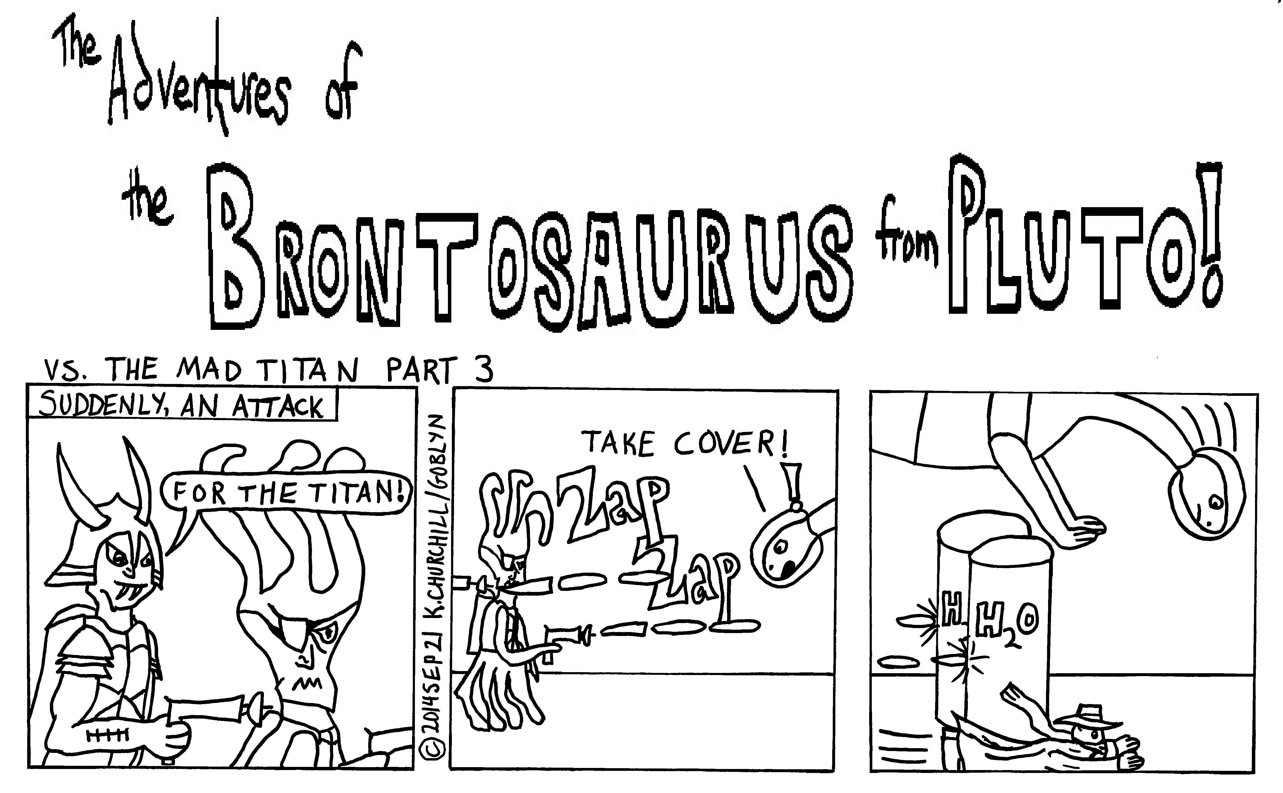 The Brontosaurus from Pluto is attacked by Space Pirates!