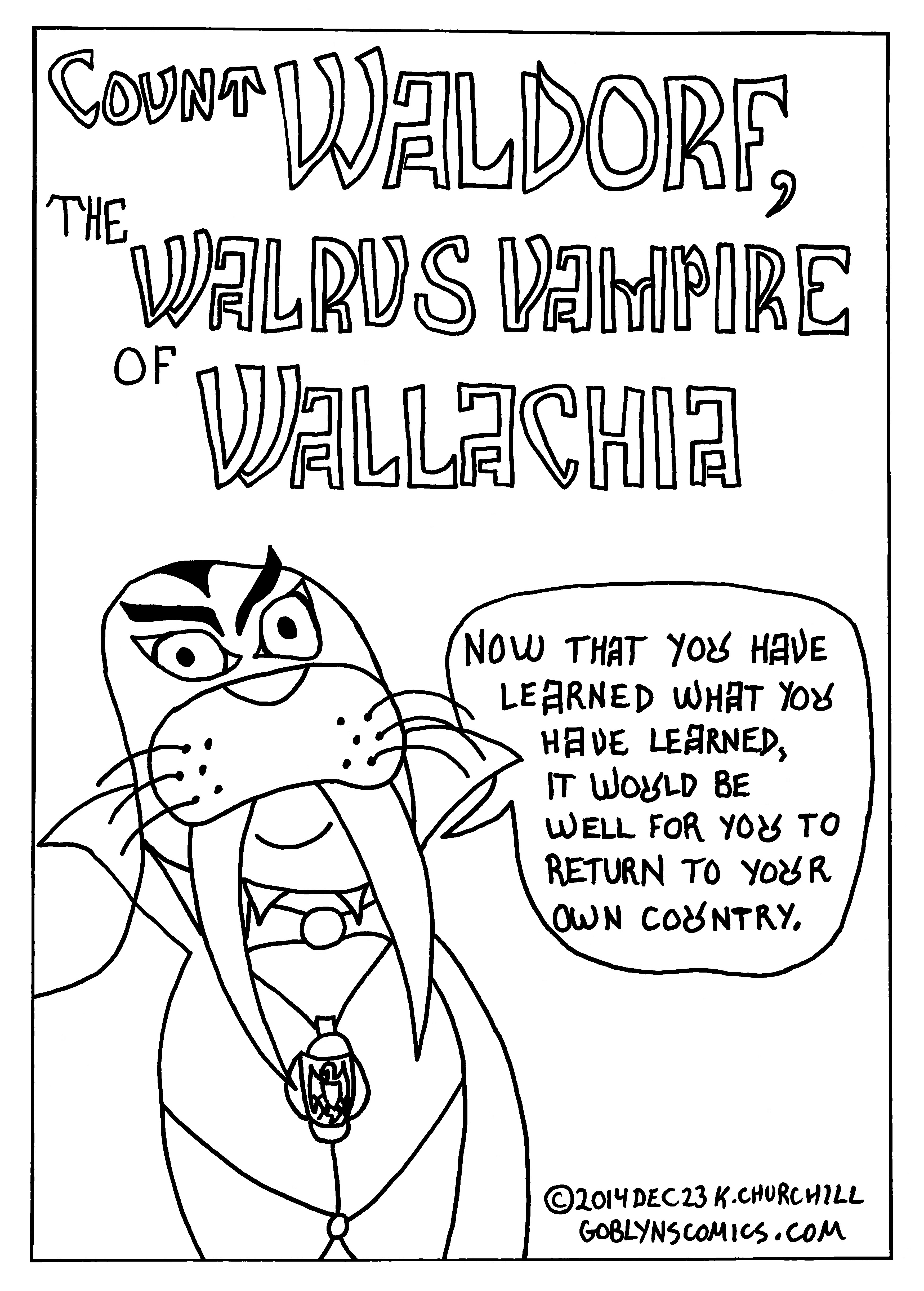 Count Waldorf, the Walrus Vampire of Wallachia